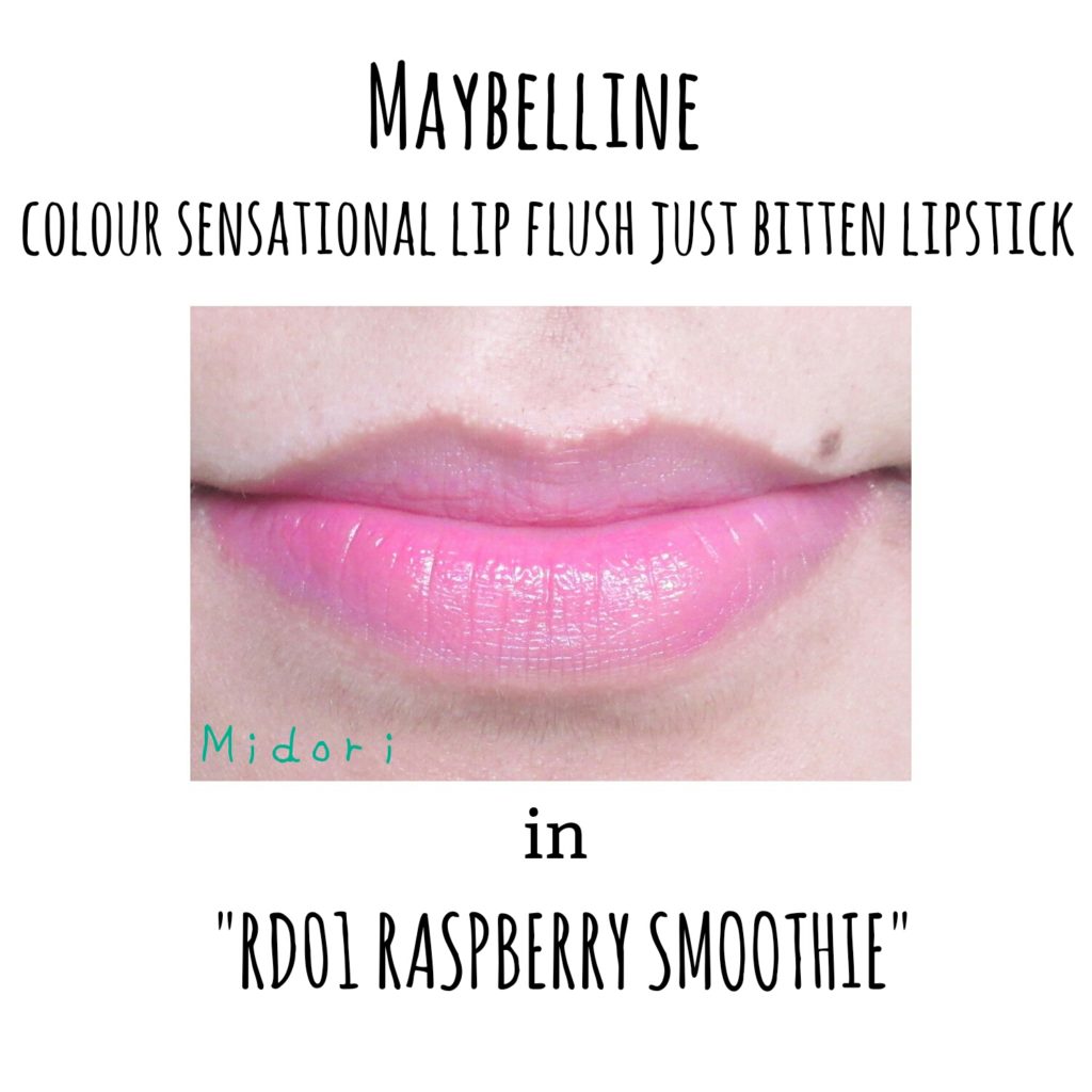 Maybelline New York Color Sensational Lip Flush Just Bitten Lipstick RD01 Rasberry Smoothie