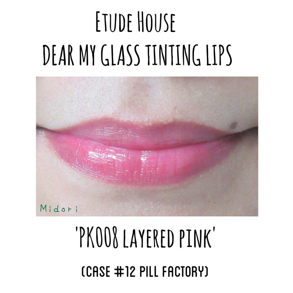 Etude House Dear My Glass Tinting Lips Talk in 'PK008' and 'RD302'