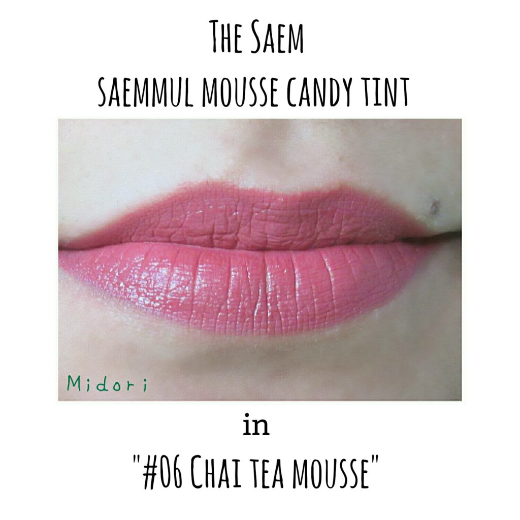 the saem saemmul mousse candy tint, the saem saemmul mousse candy tint 08 apricot mousse, the saem saemmul mousse candy tint 06 chai tea mousse