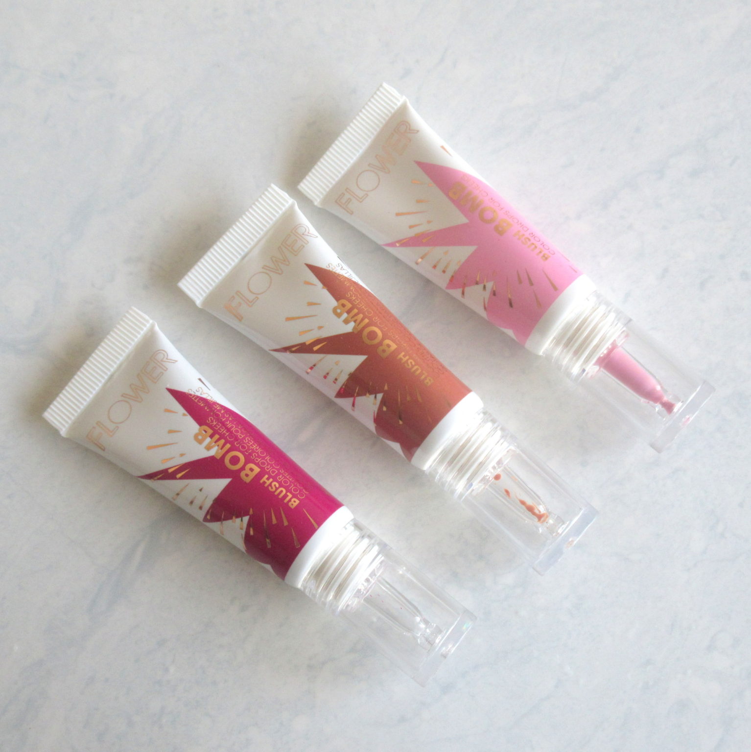 Review Flower Beauty Blush Bomb Colour Drops. Midori Kitty Kitty