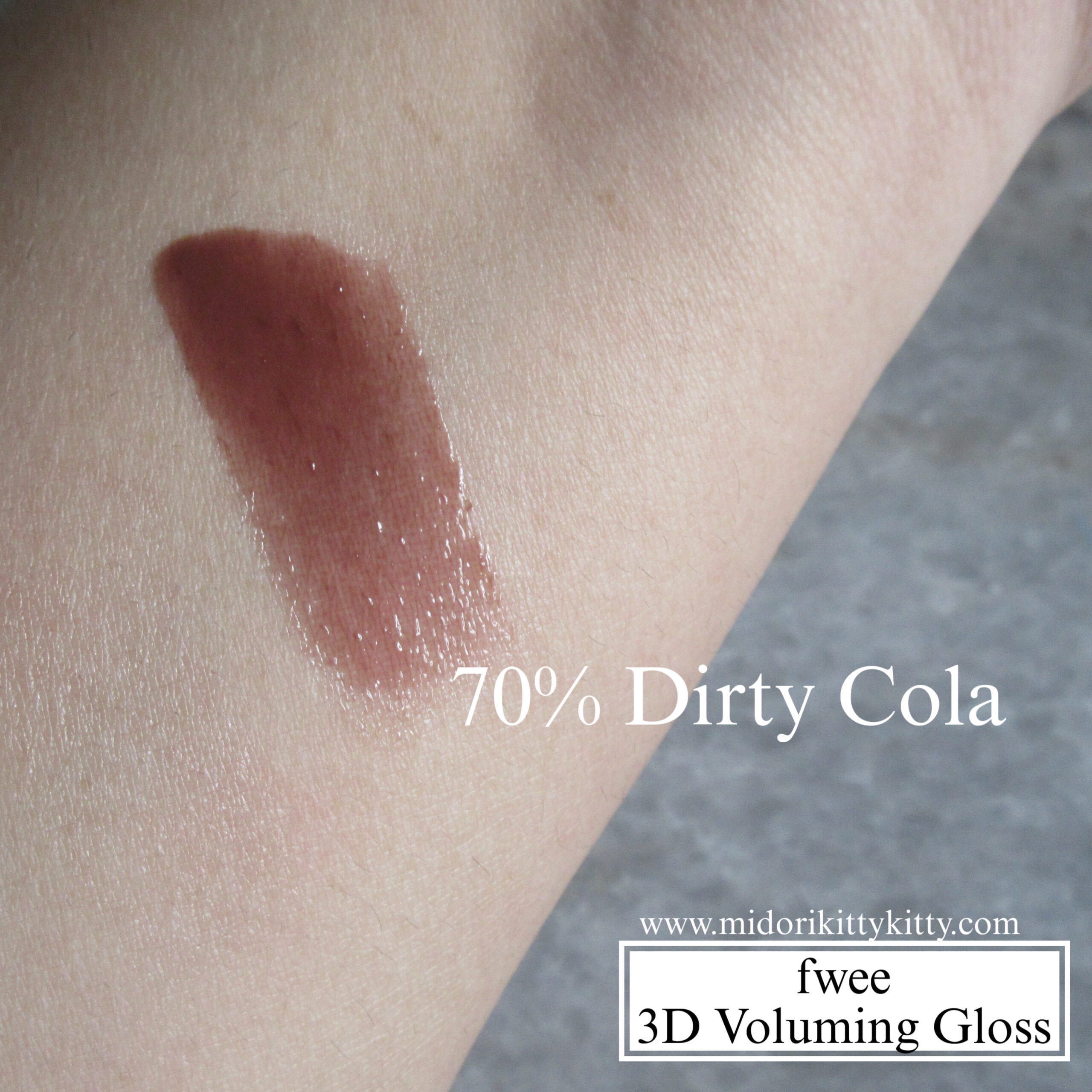 Fwee 3D Voluming Gloss 30% Cherry Cola, Fwee 3D Voluming Gloss 70% Dirty Cola, fwee cherry cola, fwee dirty cola, fwee gloss