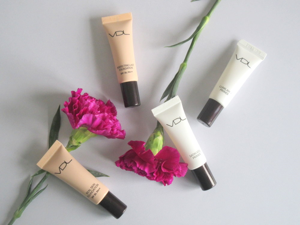 VDL Lumilayer Primer, VDL Satin Veil Primer, VDL Real Skin Foundation, VDL Perfecting Last Foundation