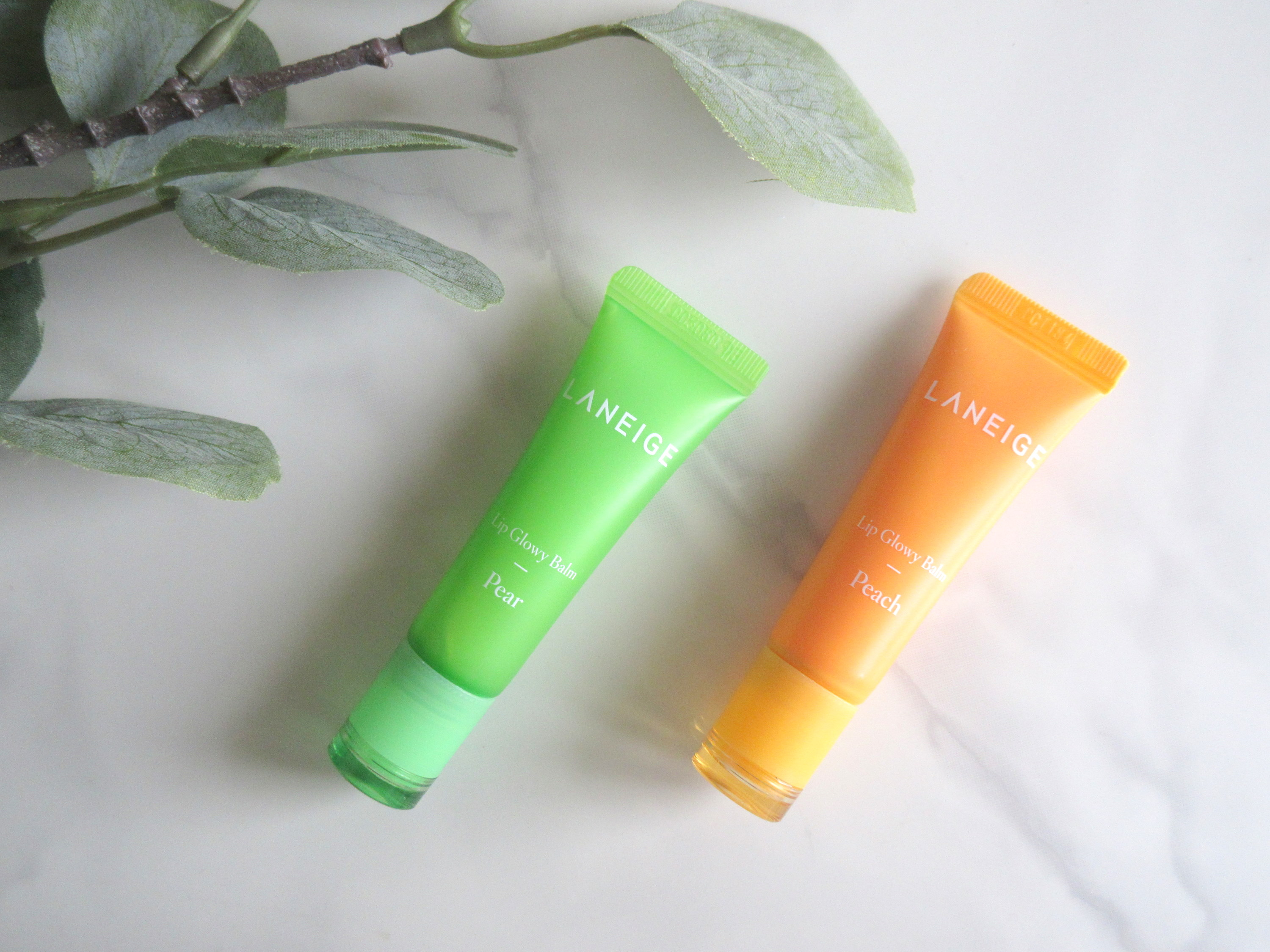 laneige lip glowy balm, laneige lip glowy balm pear, laneige lip glowy balm peach, laneige lip balm