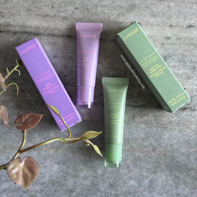 Laneige Lip Glowy Balm, Laneige Lip Glowy Balm Matcha Bubble Tea, Laneige Lip Glowy Balm Taro Bubble Tea
