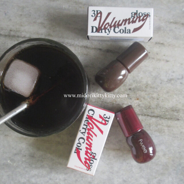 Fwee 3D Voluming Gloss 30% Cherry Cola, Fwee 3D Voluming Gloss 70% Dirty Cola, fwee cherry cola, fwee dirty cola, fwee gloss